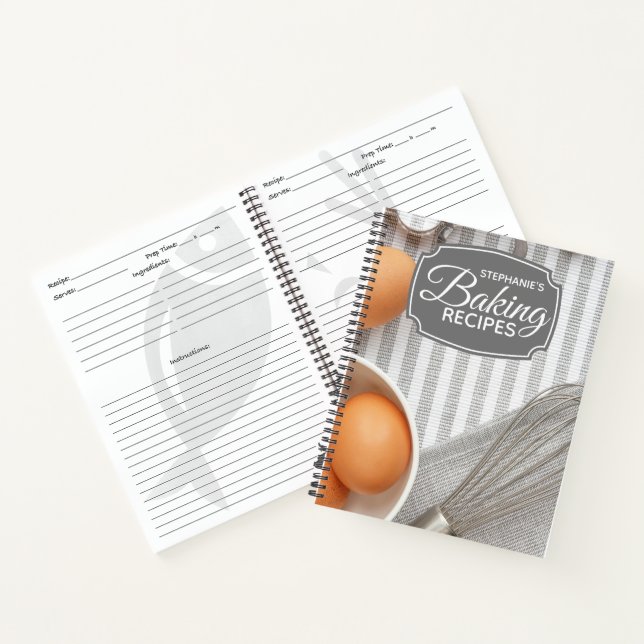 Cuaderno Receta personalizada de la familia Baking Whisk (Interior)