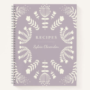 Cuaderno Receta personalizada de Lavanda de Flores Folclór