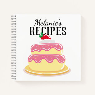 Cuaderno Receta personalizada de pastel de capa corta