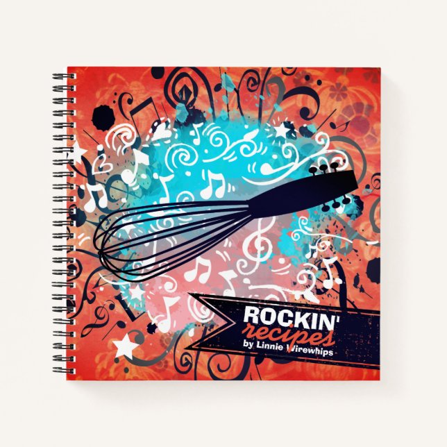Cuaderno Receta personalizada de rock and roll de guitarra  (Anverso)