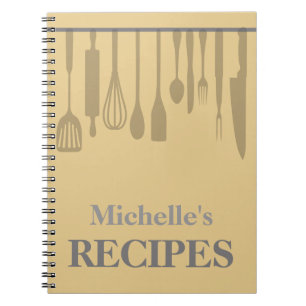 Cuaderno Receta personalizada de utensilios de cocina