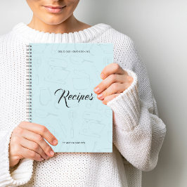 Cuaderno Receta personalizada de utensilios de cocina ilust
