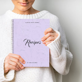 Cuaderno Receta personalizada de utensilios de cocina ilust