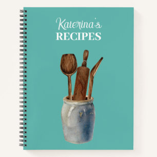 Cuaderno Receta personalizada de utensilios de cocina vinta