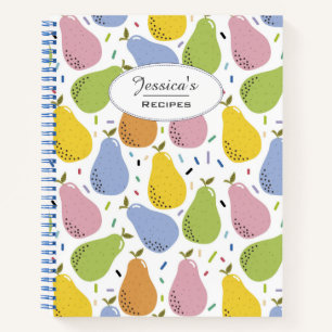 Cuaderno Receta personalizada del patrón de fruta de colore