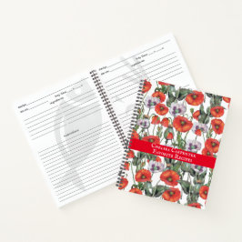 Cuaderno Receta personalizada del patrón de los pimientos r
