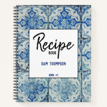 Receta personalizada del patrón portugués vintage