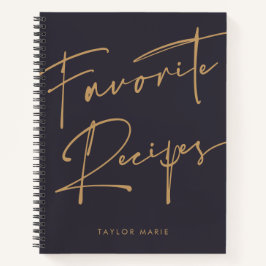 Cuaderno Receta personalizada Journal Indigo Azul