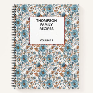 Cuaderno Receta Personalizada Neutrales Florales con Estilo