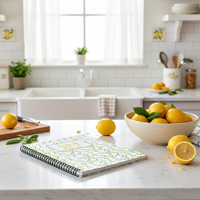 Cuaderno receta personalizada patrón de limones (Subido por el creador)