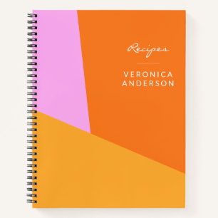 Cuaderno Receta personalizada Vibrante Cocina de Chef Geomé
