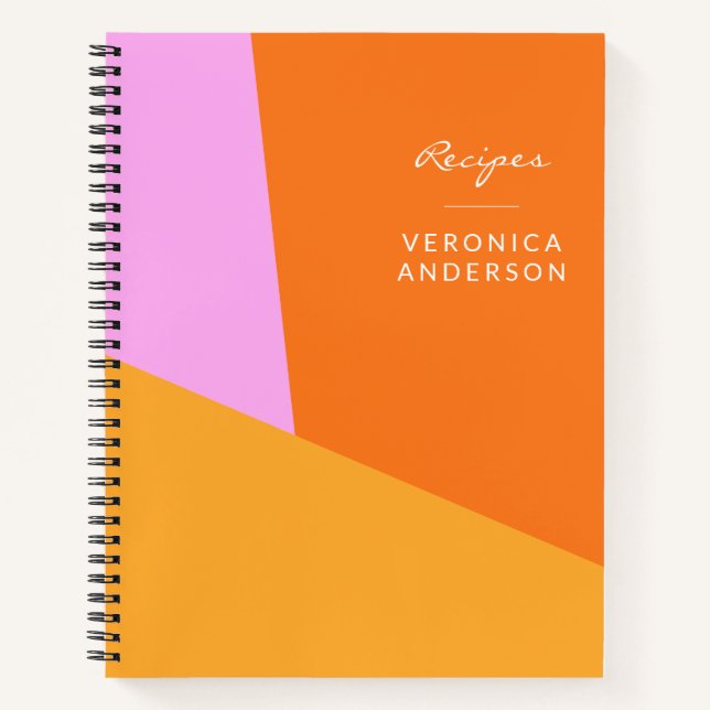 Cuaderno Receta personalizada Vibrante Cocina de Chef Geomé (Anverso)