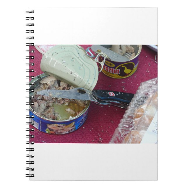 Cuaderno Receta Portátil Pato polaco de camping con cuchill (Frente)