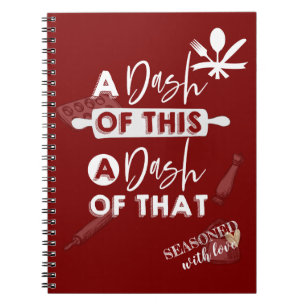 Cuaderno Receta Roja de Un Toque de Esto y Un Toque de Aque