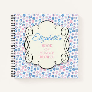 Cuaderno Receta rosa y azul