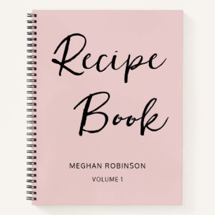 Cuaderno Receta Rubor de Cookbook personalizada con escritu