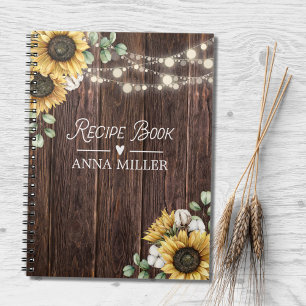 Cuaderno Receta Rusa De Boho De Madera De Eucalipto De Giro