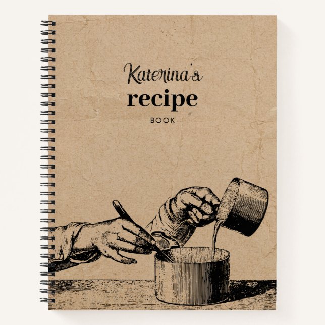 Cuaderno Receta rústica de cocina vintage (Anverso)