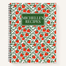 Cuaderno Receta rústica de fresa campestre francés