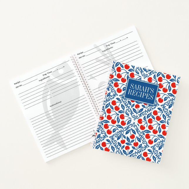 Cuaderno Receta rústica de granja campestre francesa de cer (Interior)