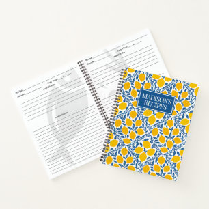 Cuaderno Receta rústica de granja francesa con limón