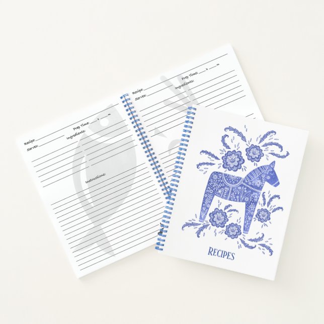 Cuaderno Receta sueca de arte folclórico dala (Interior)