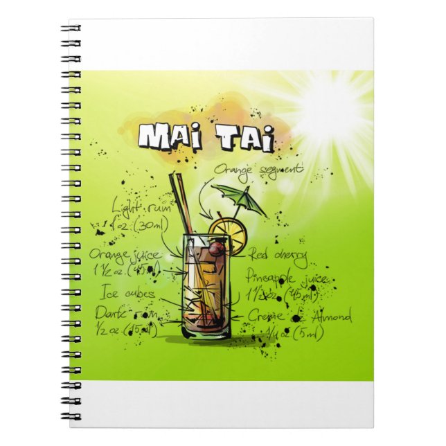 Cuaderno Receta tropical de cóctel (Frente)