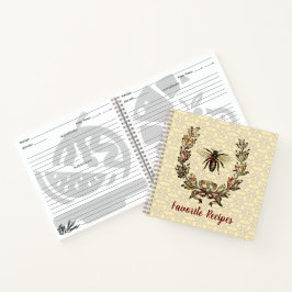 Cuaderno Receta Vintage Bee Wreath