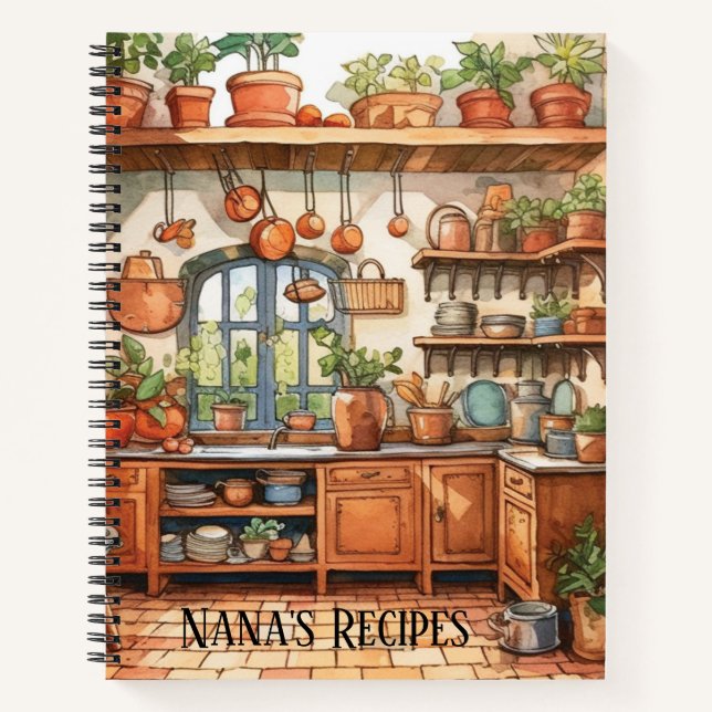 Cuaderno Receta Vintage Keepsake Rustica Herencia Familiar (Anverso)