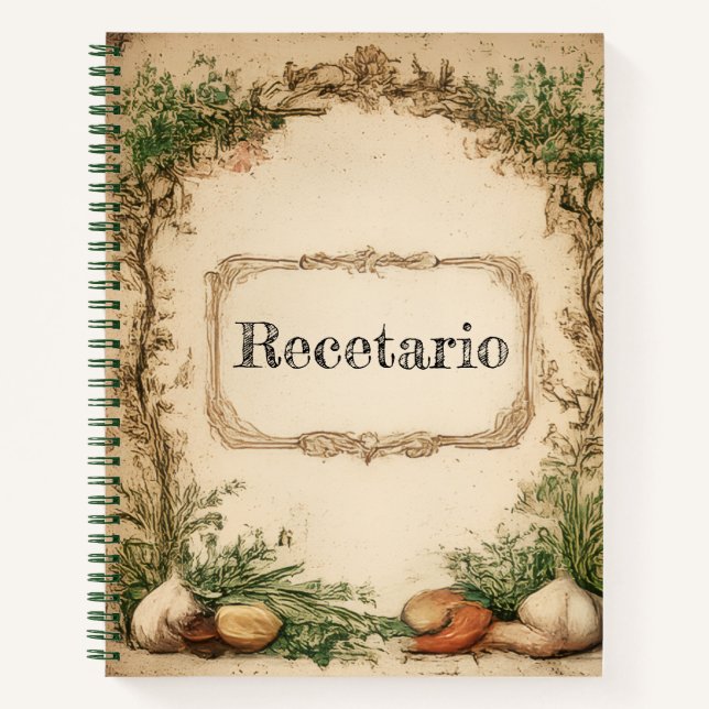 Cuaderno recetario (Anverso)