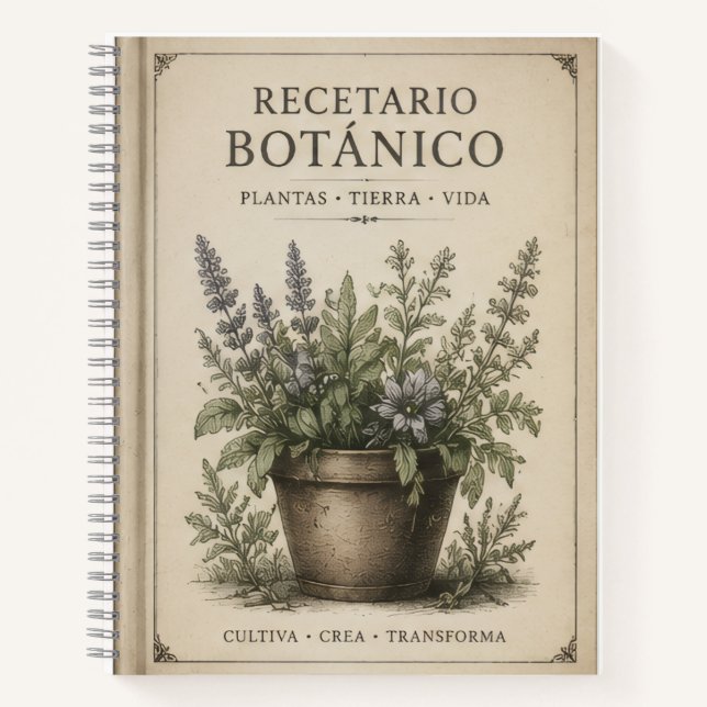 Cuaderno recetario botanico (Anverso)