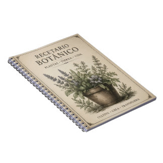 Cuaderno recetario botanico de bolsillo