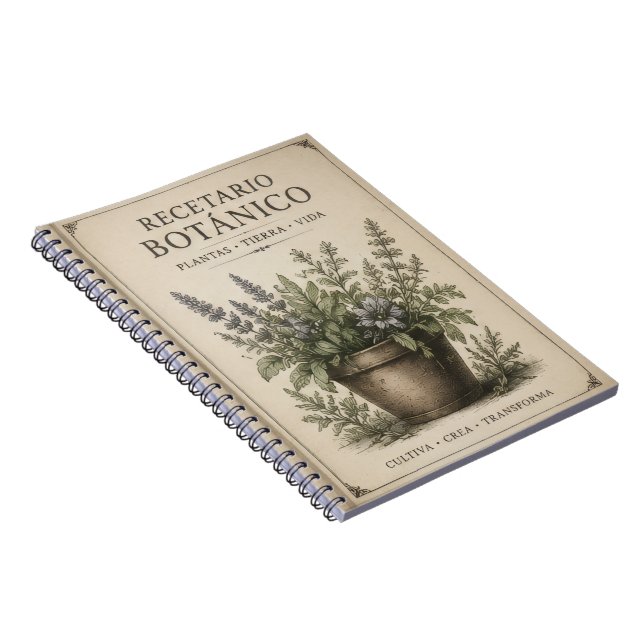 Cuaderno recetario botanico de bolsillo (Lado Derecho)
