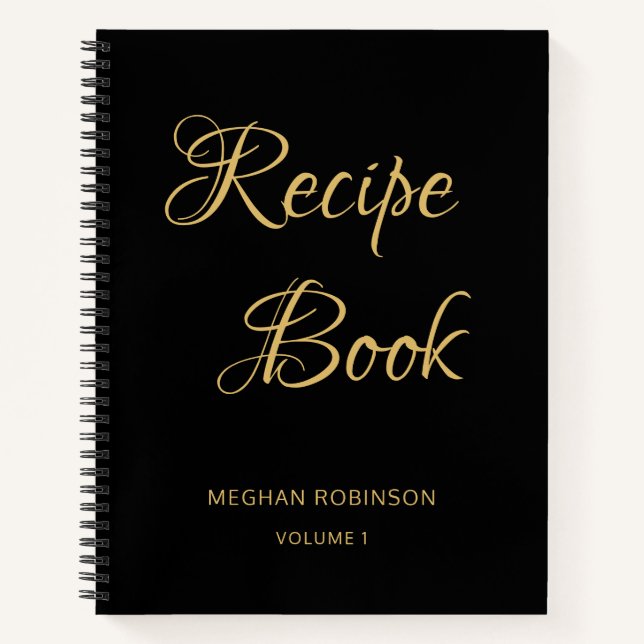 Cuaderno Recetario con Letra de Niña Negra Recetas Personal (Anverso)