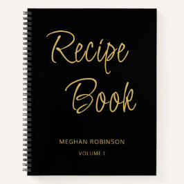 Cuaderno Recetario con Letra de Niña Negra Recetas Personal