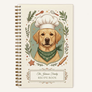 Cuaderno Recetario de la familia del adorable Labrador dora