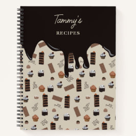 Cuaderno Recetario de patrones con tema de chocolate