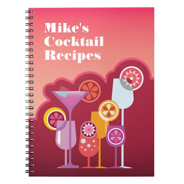 Cuaderno Recetas adaptables del cóctel (Frente)