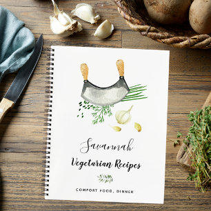 Cuaderno Recetas cocina comida hierbas vegetarianas