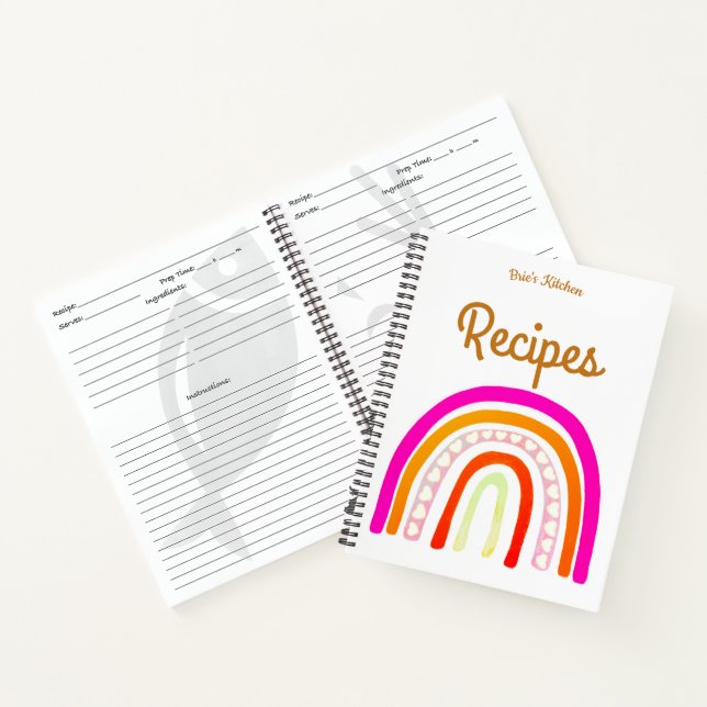 Cuaderno Recetas de Arte de Cocina Boho (Interior)