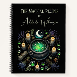 Cuaderno Recetas de Cauldron de brujas personalizadas