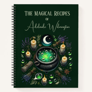 Cuaderno Recetas de Cauldron de brujas personalizadas