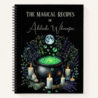 Cuaderno Recetas de Cauldron de brujas personalizadas