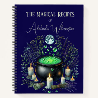 Cuaderno Recetas de Cauldron de brujas personalizadas