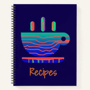 Cuaderno Recetas de Descanso para Tomar Café con Gradiente