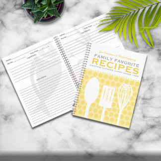 Cuaderno Recetas de estilo retro divertido personalizadas