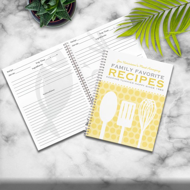 Cuaderno Recetas de estilo retro divertido personalizadas (Subido por el creador)