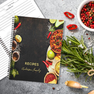 Cuaderno Recetas de estilo rústico mexicano