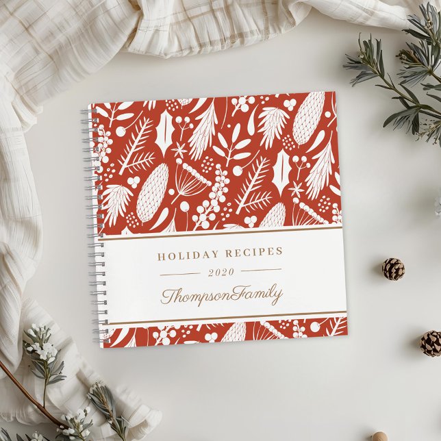 Cuaderno Recetas de fiestas de follaje de Navidad de invier (Subido por el creador)
