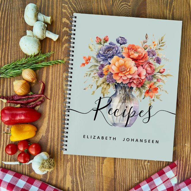 Cuaderno Recetas de Flores Silvestres en Acuarela Rústica e (Subido por el creador)
